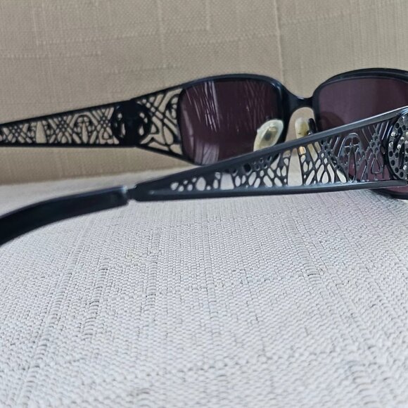 ST Mortiz Women Glasses/Sunglasses EBONY Frame Black Tone Metal Eyeglasses 135 - Picture 6 of 12